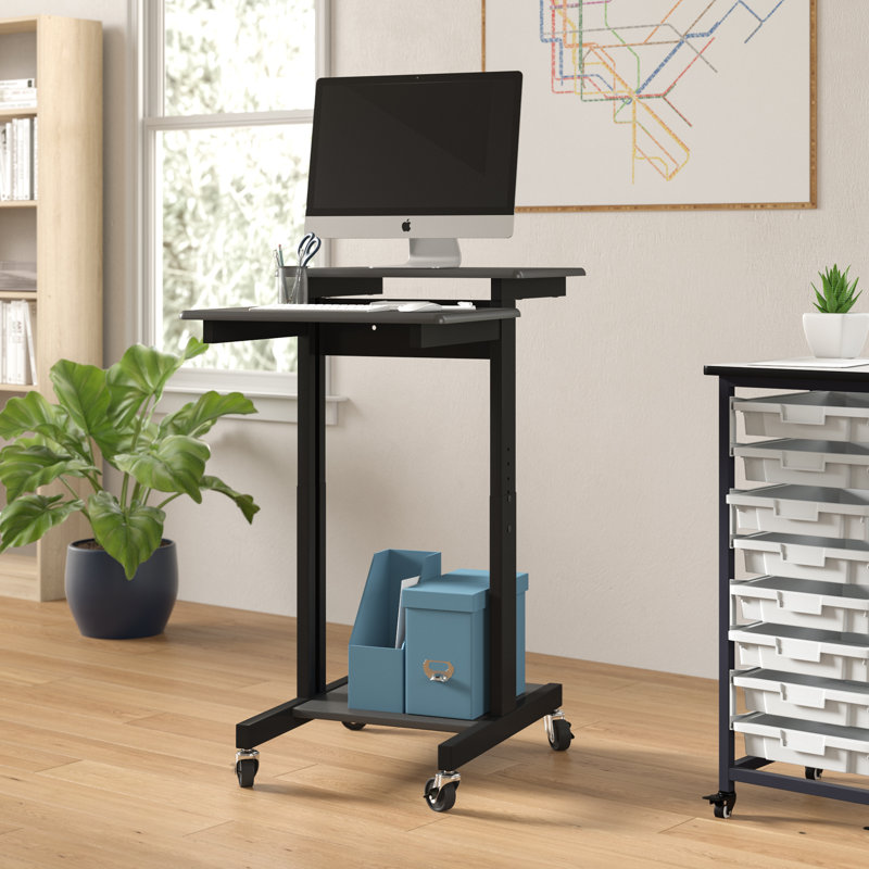 Luxor Mobile Adjustable Height Computer Workstation AV Cart & Reviews